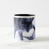 Wolf Zweifarbige Tasse (Mittel)