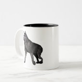 Wolf Zweifarbige Tasse (Vorderseite Links)