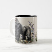 Wolf Zweifarbige Tasse (Vorderseite Links)
