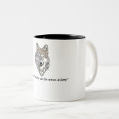 Wolf Zweifarbige Tasse (VorderseiteRechts)
