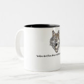 Wolf Zweifarbige Tasse (Vorderseite Links)