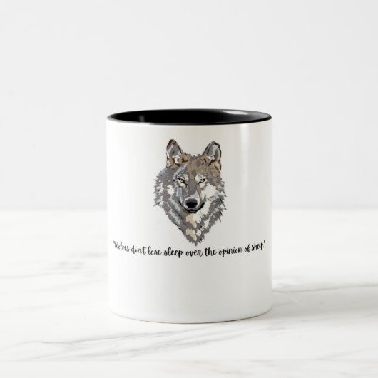 Wolf Zweifarbige Tasse (Mittel)