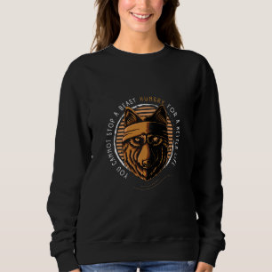 Wolfbestie mit Life Quotes Sweatshirt