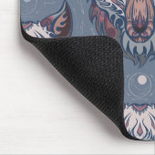 Wölfchenköpfe mit bohischer Dekoration Mousepad (Ecke)