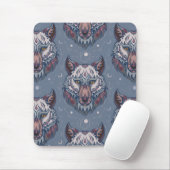 Wölfchenköpfe mit bohischer Dekoration Mousepad (Mit Mouse)