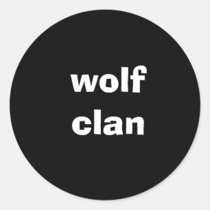 Wolfclan Runder Aufkleber