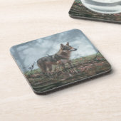 Wolfdog Getränke Coaster Getränkeuntersetzer (Linke Seite)