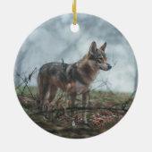 Wolfdog Keramik Ornament (Hinten)