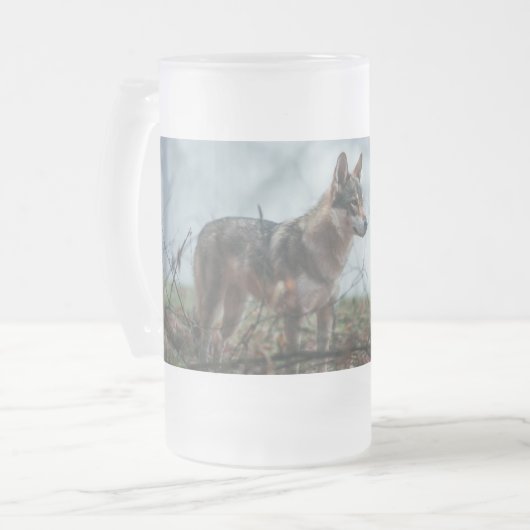 Wolfdog Mattglas Bierglas (Vorderseite Links)