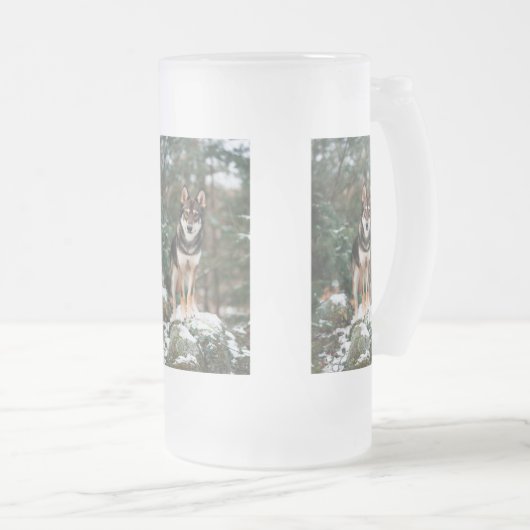 Wolfdog Mattglas Bierglas (VorderseiteRechts)