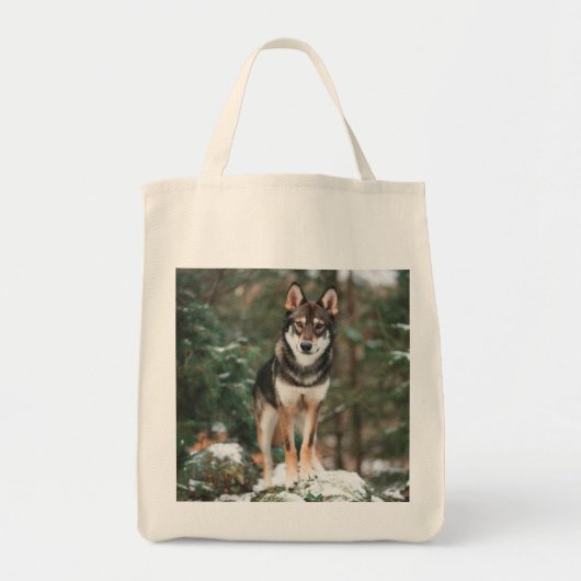 Wolfdog Tote Bag Tragetasche (Vorne)