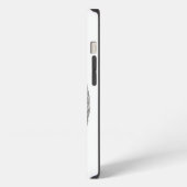 Wolfdrache Schwarz-Weiß-Design iPhone Hülle (Linke Seite)