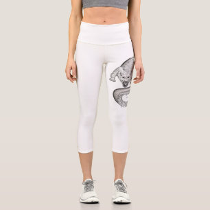 Wolfdrache , Wolf und Drache, Mix-Kreatur Capri Leggings