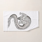 Wolfdragon Schwarzweiß-Design Badhandtuch Set (Handtuch)