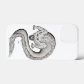 Wolfdragon Schwarzweiß-Design Case-Mate iPhone Hülle (Rückseite (Horizontal))