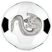 Wolfdragon Schwarzweiß-Design Fußball (Gedreht)