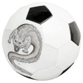Wolfdragon Schwarzweiß-Design Fußball (Dreiviertel)