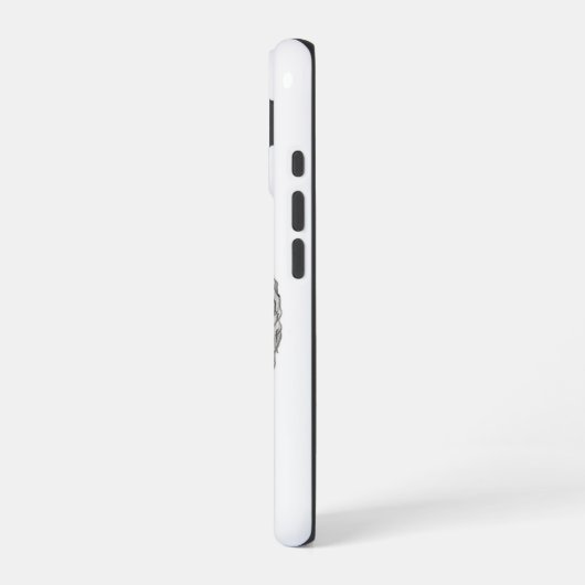 Wolfdragon Schwarzweiß-Design iPhone 16 Hülle (Linke Seite)