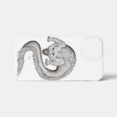 Wolfdragon Schwarzweiß-Design iPhone Hülle (Rückseite (Horizontal))