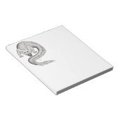 Wolfdragon Schwarzweiß-Design Notizblock (angewinkelt)