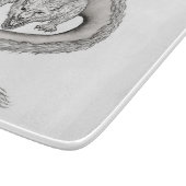Wolfdragon Schwarzweiß-Design Schneidebrett (Ecke)