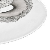 Wolfdragon Schwarzweiß-Design Schneidebrett (Ecke)