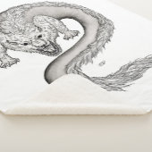 Wolfdragon Schwarzweiß-Design Sherpadecke (3/4)