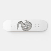 Wolfdragon Schwarzweiß-Design Skateboard (Horizontal)