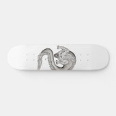 Wolfdragon Schwarzweiß-Design Skateboard (Horizontal)