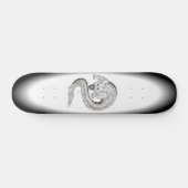 Wolfdragon Schwarzweiß Design Skateboard (Horizontal)