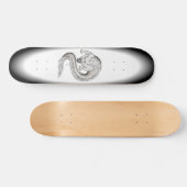 Wolfdragon Schwarzweiß Design Skateboard (Horizontal)