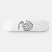 Wolfdragon Schwarzweiß Design Skateboard (Horizontal)