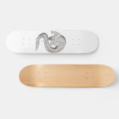 Wolfdragon Schwarzweiß Design Skateboard (Horizontal)