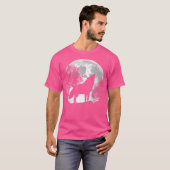 Wölfe auf dem Mond für Wölfe T-Shirt (Vorne ganz)