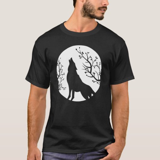 Wölfe auf dem Mond hüllen Gothic Wolf 2 T-Shirt (Vorderseite)