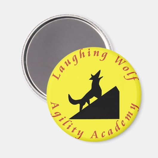 Wölfe auf dem Mond lachen Magnet (Vorderseite/Rückseite)