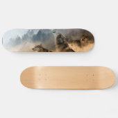Wölfe auf der Schneeschuhkarte Skateboard (Horizontal)