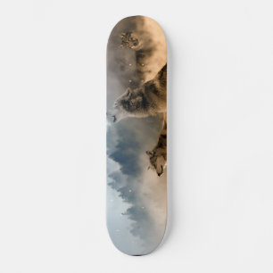 Wölfe auf der Schneeschuhtafel Skateboard