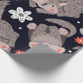 Wölfe auf dunklem Hintergrund Geschenkpapier (Ecke)