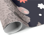 Wölfe auf dunklem Hintergrund Geschenkpapier (Rolleneckpunkt)