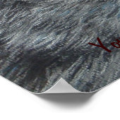 Wölfe Augen Wildtierkunstmalerei mit Slogan Poster (Ecke)