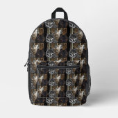 WÖLFE  BEDRUCKTER RUCKSACK (Vorderseite)