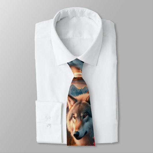 Wölfe bei Sunset Ridge Krawatte (Gebunden)