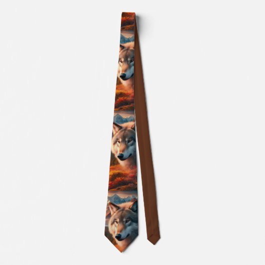 Wölfe bei Sunset Ridge Krawatte (Vorderseite)