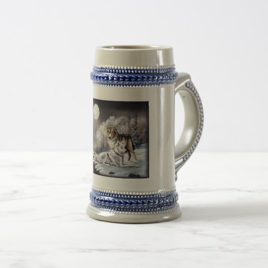 Wölfe Bierglas (VorderseiteRechts)