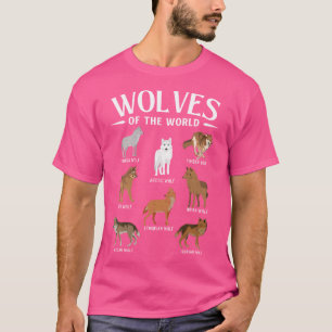 Wölfe der Welt Wolf Tier Wildtiere Hun T-Shirt