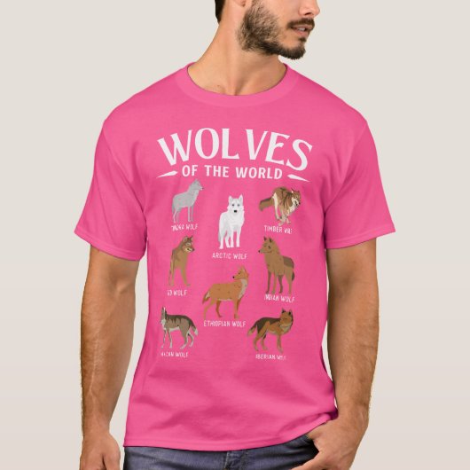 Wölfe der Welt Wolf Tier Wildtiere Hun T-Shirt (Vorderseite)