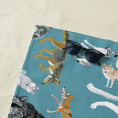 Wölfe des türkisfarbenen Weltmusters Strandtuch (Beispiel)