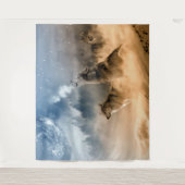 Wölfe, die auf dem Mond herumhüpfen / schöne Wölfe Wandteppich (Vorderseite)