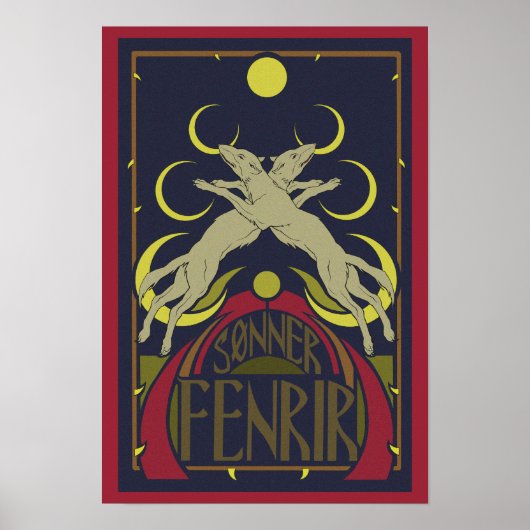 Wölfe, die den Mond fressen (Sonner Fenrir) Poster (Vorne)